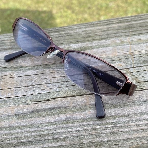 Kate Spade half rim Glasses Frames Mazie dark copper brown Made in Italy 50[]17 - Picture 1 of 10